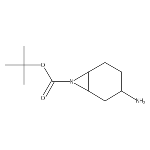 tert-butyl (1R,3R,6S)-3-amino-7-azabicyclo[4.1.0]heptane-7-carboxylate结构式