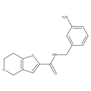 N-(3-aminobenzyl)-6,7-dihydro-4H-thieno[3,2-c]pyran-2-carboxamide Structure