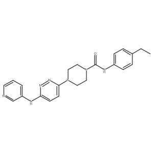 N-(4-ethylphenyl)-4-(6-(pyridin-3-ylamino)pyridazin-3-yl)piperazine-1-carboxamide结构式
