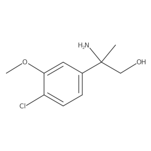 2-Amino-2-(4-chloro-3-methoxyphenyl)propan-1-ol结构式
