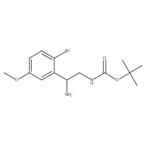 tert-butyl N-[2-amino-2-(2-bromo-5-methoxyphenyl)ethyl]carbamate Structure
