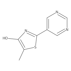 5-Methyl-2-(5-pyrimidinyl)-4-thiazolol Structure