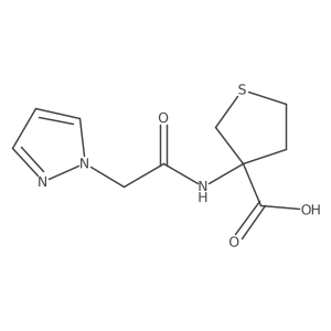 3-(2-(1h-Pyrazol-1-yl)acetamido)tetrahydrothiophene-3-carboxylic acid Structure