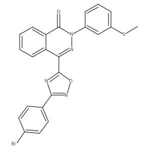 4-[3-(4-bromophenyl)-1,2,4-oxadiazol-5-yl]-2-[3-(methylthio)phenyl]phthalazin-1(2H)-one Structure