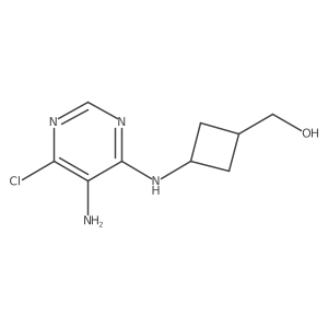 3-[(5-Amino-6-chloro-4-pyrimidinyl)amino]cyclobutanemethanol Structure
