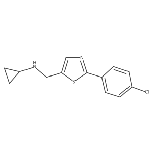 N-((2-(4-chlorophenyl)thiazol-5-yl)methyl)cyclopropanamine Structure