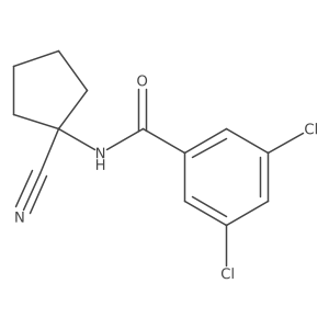 3,5-dichloro-N-(1-cyanocyclopentyl)benzamide结构式