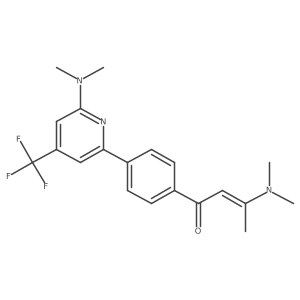 (E)-3-Dimethylamino-1-[4-(6-dimethylamino-4-trifluoromethylpyridin-2-yl)phenyl]but-2-en-1-one Structure