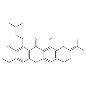 1,7-Dihydroxy-3,6-dimethoxy-2,8-diprenylxanthone Structure
