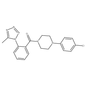 [4-(4-chlorophenyl)piperazin-1-yl][2-(5-methyl-1H-tetrazol-1-yl)phenyl]methanone Structure