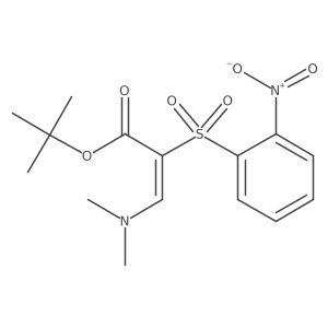 tert-butyl (2E)-3-(dimethylamino)-2-[(2-nitrophenyl)sulfonyl]prop-2-enoate Structure
