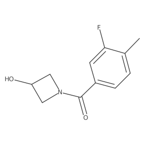 (3-Fluoro-4-methylphenyl)(3-hydroxyazetidin-1-yl)methanone结构式