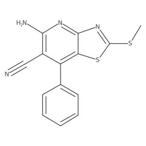 Thiazolo[4,5-b]pyridine-6-carbonitrile,5-amino-2-(methylthio)-7-phenyl-结构式