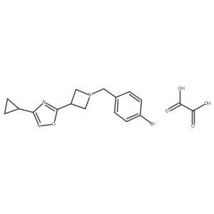 5-(1-(4-Bromobenzyl)azetidin-3-yl)-3-cyclopropyl-1,2,4-oxadiazole oxalate结构式