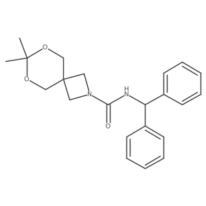 N-benzhydryl-7,7-dimethyl-6,8-dioxa-2-azaspiro[3.5]nonane-2-carboxamide结构式
