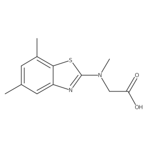 N-(5,7-dimethyl-1,3-benzothiazol-2-yl)-N-methylglycine Structure