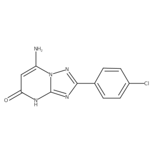 7-amino-2-(4-chlorophenyl)[1,2,4]triazolo[1,5-a]pyrimidin-5(4H)-one结构式