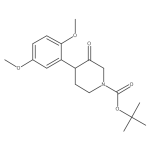 Tert-butyl 4-(2,5-dimethoxyphenyl)-3-oxopiperidine-1-carboxylate Structure