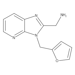 (3-(Furan-2-ylmethyl)-3H-imidazo[4,5-b]pyridin-2-yl)methanamine结构式