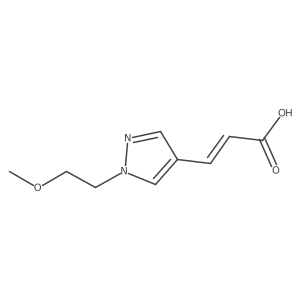 (2E)-3-[1-(2-methoxyethyl)-1H-pyrazol-4-yl]prop-2-enoic acid结构式