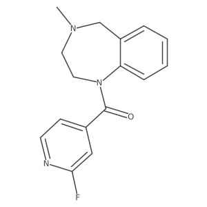 1-(2-fluoropyridine-4-carbonyl)-4-methyl-2,3,4,5-tetrahydro-1H-1,4-benzodiazepine结构式