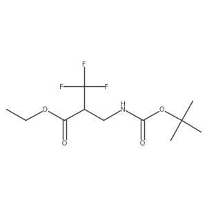 Ethyl 2-(((tert-butoxycarbonyl)amino)methyl)-3,3,3-trifluoropropanoate Structure