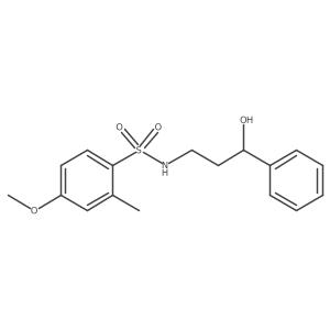 N-(3-hydroxy-3-phenylpropyl)-4-methoxy-2-methylbenzenesulfonamide Structure