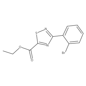 Ethyl 3-(2-bromophenyl)-1,2,4-thiadiazole-5-carboxylate结构式