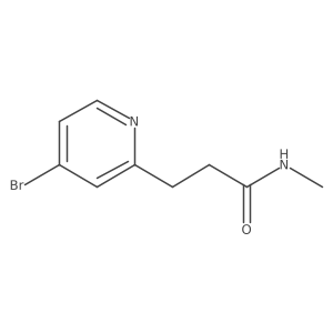 3-(4-bromo-pyridin-2-yl)-N-methyl-propionamide结构式