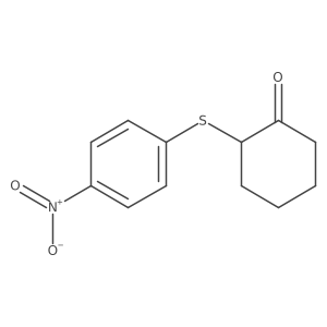 2-[(4-Nitrophenyl)thio]cyclohexanone结构式