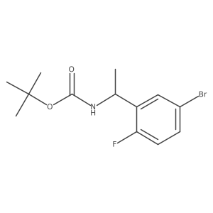 (R)-1-(5-Bromo-2-fluorophenyl)-N-Boc-ethanamine Structure