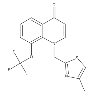 1-((4-Methylthiazol-2-yl)methyl)-8-(trifluoromethoxy)quinolin-4(1H)-one Structure