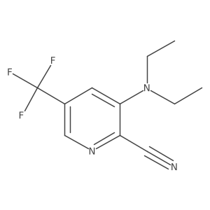 3-(Diethylamino)-5-(trifluoromethyl)picolinonitrile结构式
