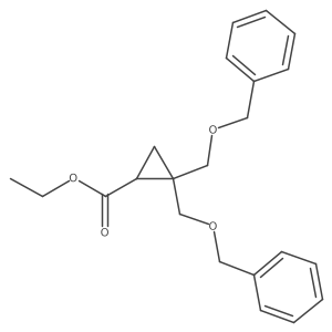 Ethyl 2,2-bis((benzyloxy)methyl)cyclopropane-1-carboxylate Structure