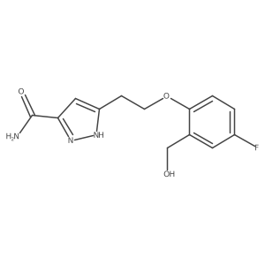 5-[2-[4-Fluoro-2-(hydroxymethyl)phenoxy]ethyl]-1h-pyrazole-3-carboxamide结构式