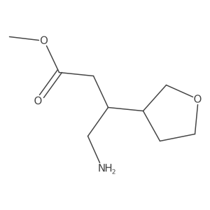 Methyl 4-amino-3-(oxolan-3-yl)butanoate结构式