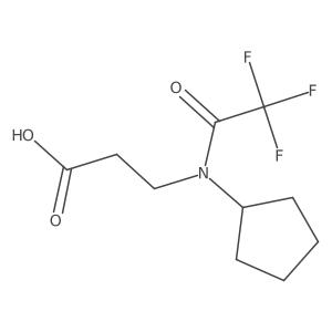 3-(N-cyclopentyl-2,2,2-trifluoroacetamido)propanoic acid结构式