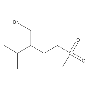 3-(Bromomethyl)-1-methanesulfonyl-4-methylpentane结构式