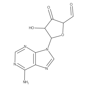 (2R,4S,5R)-5-(6-aminopurin-9-yl)-4-hydroxy-3-oxooxolane-2-carbaldehyde Structure