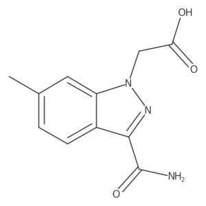 (3-Carbamoyl-6-methyl-indazol-1-yl)-acetic acid Structure