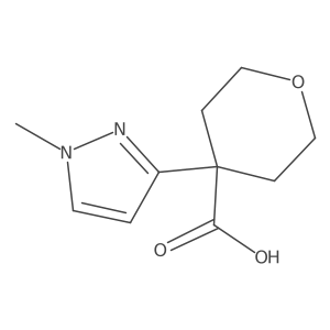 4-(1-methyl-1H-pyrazol-3-yl)oxane-4-carboxylic acid Structure