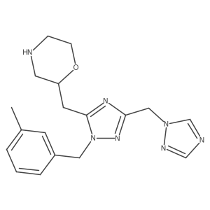 2-((3-((1H-1,2,4-Triazol-1-yl)methyl)-1-(3-methylbenzyl)-1H-1,2,4-triazol-5-yl)methyl)morpholine结构式