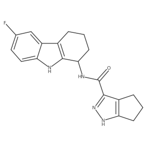 N-(6-fluoro-2,3,4,9-tetrahydro-1H-carbazol-1-yl)-1,4,5,6-tetrahydrocyclopenta[c]pyrazole-3-carboxamide Structure