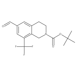 tert-butyl 6-formyl-8-(trifluoromethyl)-3,4-dihydroisoquinoline-2(1H)-carboxylate结构式