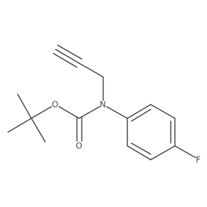 tert-butyl N-(4-fluorophenyl)-N-(prop-2-yn-1-yl)carbamate结构式