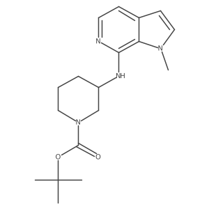 (R)-tert-butyl 3-((1-methyl-1H-pyrrolo[2,3-c]pyridin-7-yl)amino)piperidine-1-carboxylate Structure