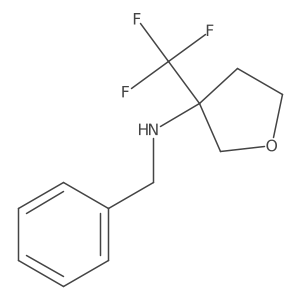 N-benzyl-3-(trifluoromethyl)oxolan-3-amine结构式