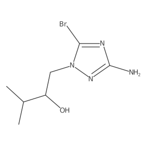1-(3-Amino-5-bromo-1H-1,2,4-triazol-1-yl)-3-methylbutan-2-ol结构式
