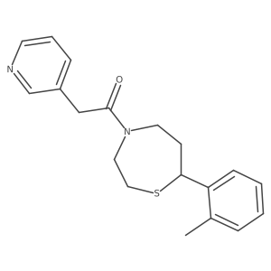 2-(Pyridin-3-yl)-1-(7-(o-tolyl)-1,4-thiazepan-4-yl)ethanone结构式