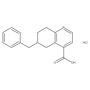 6-Benzyl-5,6,7,8-tetrahydro-1,6-naphthyridine-4-carboxylic acid hydrochloride结构式